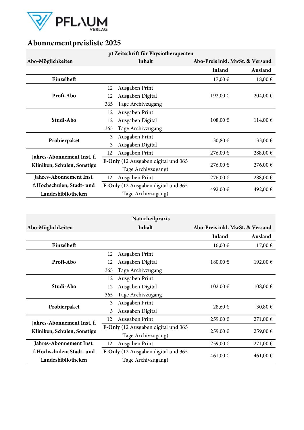 Produkte Pflaum Verlag